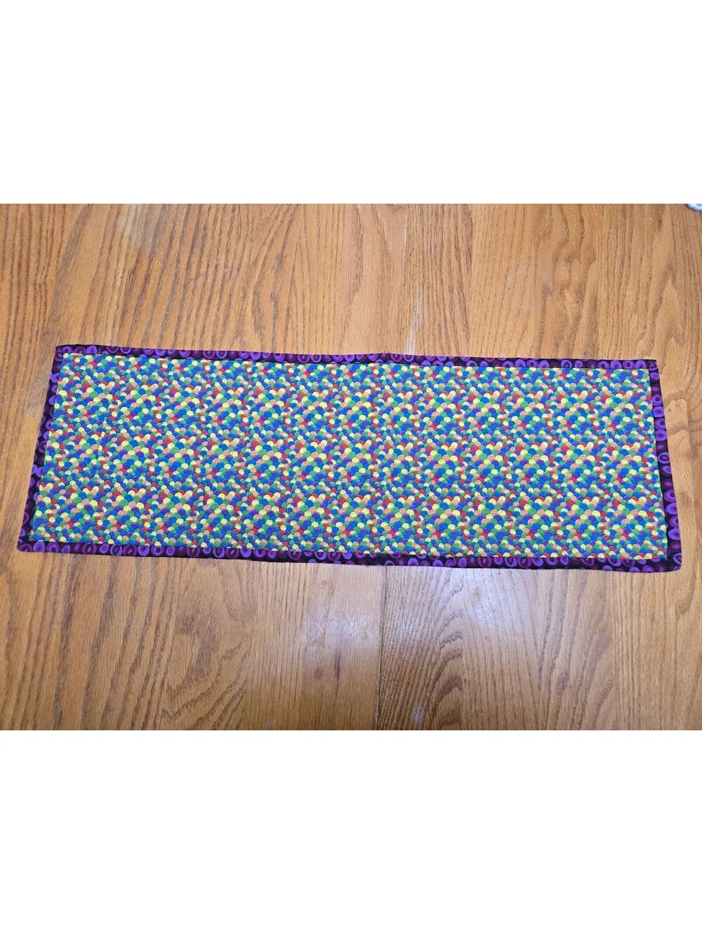 Vtg Handmade Quilted Table Runner Hot Plate Mat 26